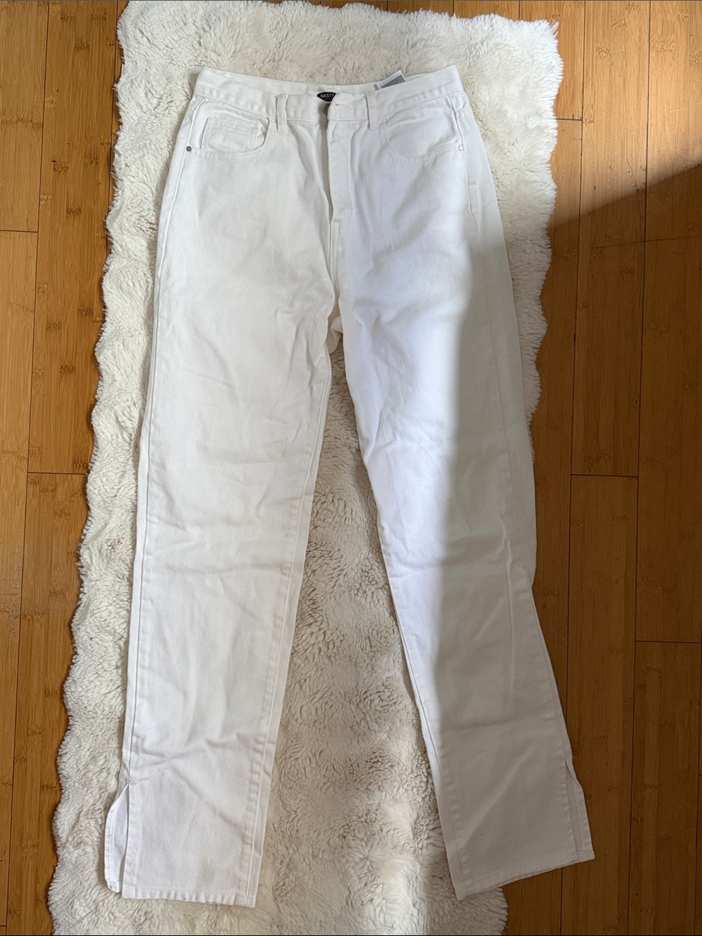 Nastygal White Women's Straight-Leg Jeans